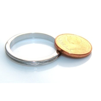 NSA|Silver 925 Ring faith record with line amid great extent 23