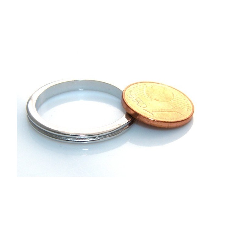 NSA|Silver 925 Ring faith record with line amid great extent 23