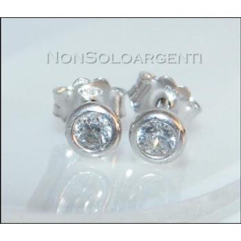 NSA|Argento 925 : orecchini uomo donna al lobo punto luce 3 e 4 mm con cipollina