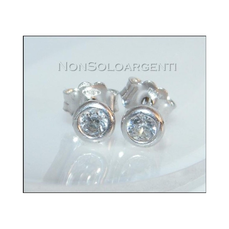 NSA|Argento 925 : orecchini uomo donna al lobo punto luce 3 e 4 mm con cipollina