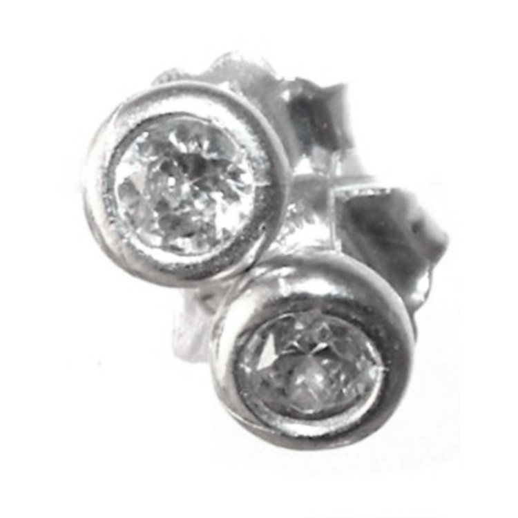 NSA|A925 silver earrings light point chives 3 and 4 mm man woman