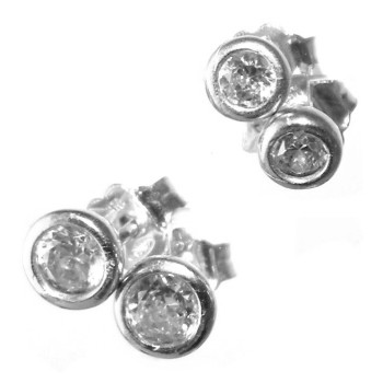 NSA|Argento 925 : orecchini uomo donna al lobo punto luce 3 e 4 mm con cipollina