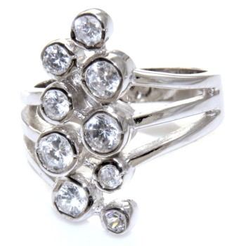 NSA|ring silver 925 cluster light points onion for woman