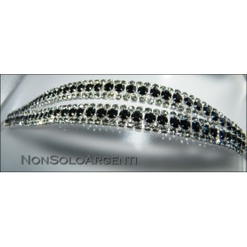 NSA|Bigiotteria : Bracciale Braccialetto Tennis Argentato o dorato doppio