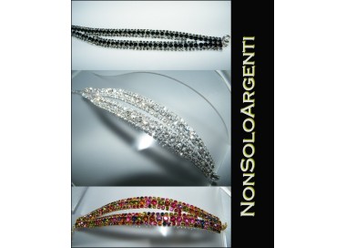 NSA|Bigiotteria : Bracciale Braccialetto Tennis Argentato o dorato doppio