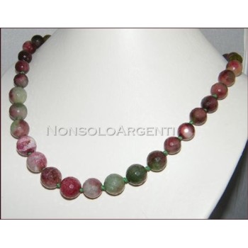 NSA|Parure Collana e Orecchini Argento 925 realizzata a mano con perle di tormalina naturale