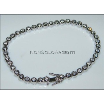 NSA|Argento 925 : Bracciale Tennis Con Zirconi  naturali bianchi