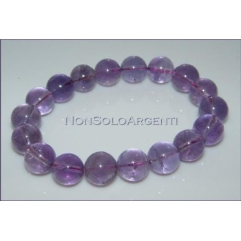 NSA|Bracciale elastico con pietra ametista naturale