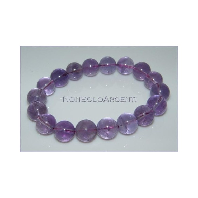 NSA|Bracciale elastico con pietra ametista naturale