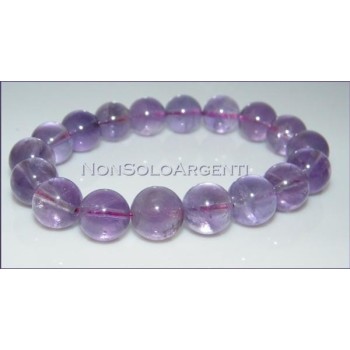 NSA|Bracciale elastico con pietra ametista naturale