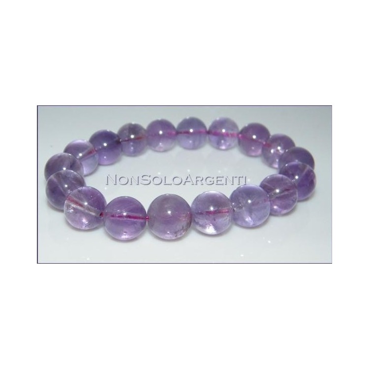NSA|Bracciale elastico con pietra ametista naturale
