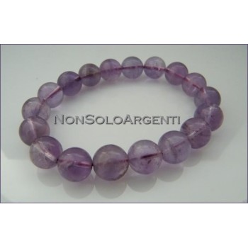 NSA|Elastic bracelet with natural amethyst stone 12mm woman