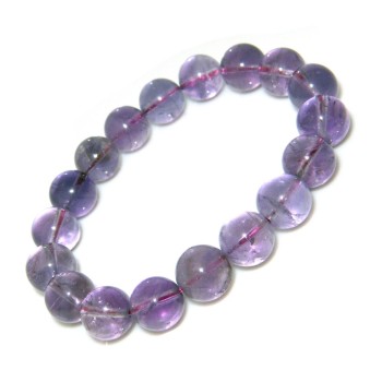 NSA|Elastic bracelet with natural amethyst stone 12mm woman