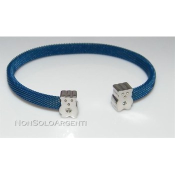 NSA|Bracciale Braccialetto donna ragazza rigido aperto in Acciaio inossidabile punto oro o zirconi