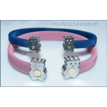 NSA|Bracciale Braccialetto donna ragazza rigido aperto in Acciaio inossidabile punto oro o zirconi