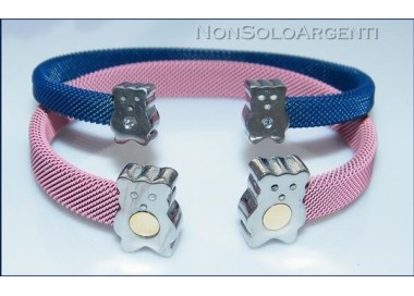 NSA|Bracciale Braccialetto donna ragazza rigido aperto in Acciaio inossidabile punto oro o zirconi