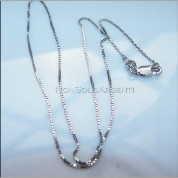 NSA|Girocollo maglia veneziana in ARGENTO 925 anche per Ciondoli 40 cm gancio a becco