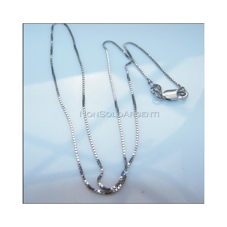 NSA|Girocollo maglia veneziana in ARGENTO 925 anche per Ciondoli 40 cm gancio a becco