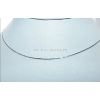 NSA|Girocollo maglia veneziana in ARGENTO 925 anche per Ciondoli 40 cm gancio a becco