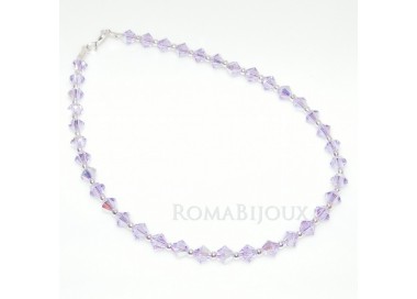 NSA|Bracciale Argento 925 Con Swarovski Bicono VIOLET AB Violetto varie misure