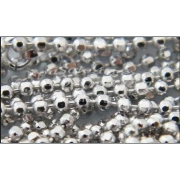 NSA|ARGENTO 925 : Girocollo collana pallini palline balls  varie lunghezze sfere diamantate da 1 mm