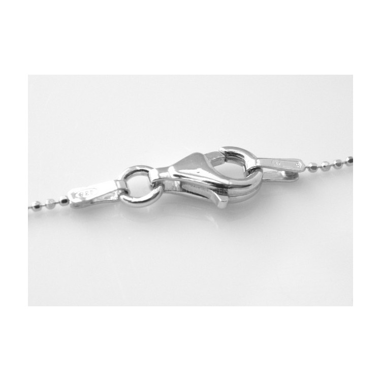 NSA|collana argento 925 palline piccole diamantate varie lunghezze sfere da 1 mm