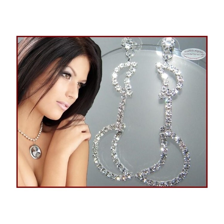 NSA|Bigiotteria : Orecchini colore Argento con ciondoli a Luna