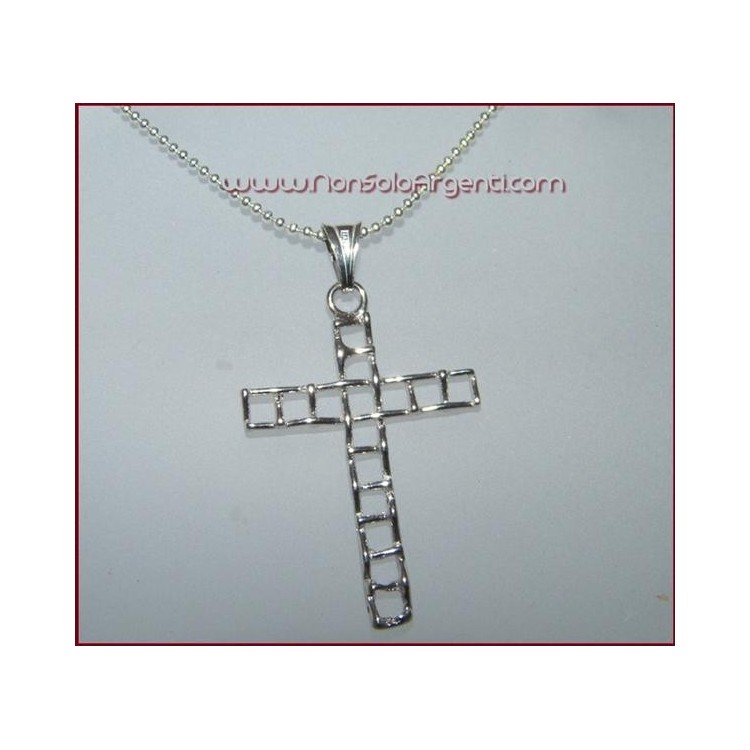 NSA|925 silver pendant with openwork cross arms for men and women