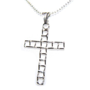 NSA|925 silver pendant with openwork cross arms for men and women