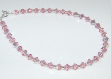 NonSoloArgenti|bracelet Swarovski elements rose AB more size
