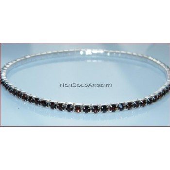 NSA|Bigiotteria : Cavigliera tennis argentata a 1 filo di strass eLaSTiCa