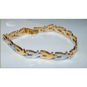 NSA|Bracciale Braccialetto Uomo o Unisex Acciaio smalto oro