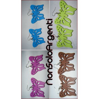 NSA|wood pulp colored butterfly earrings for women pendants