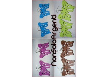 NSA|wood pulp colored butterfly earrings for women pendants