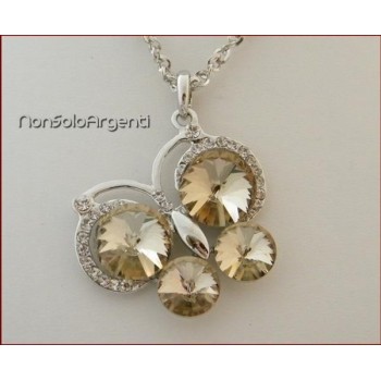 NSA|Bigiotteria : Collana catena argentata con ciondolo grande farfalla vari colori