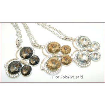 NSA|Bigiotteria : Collana catena argentata con ciondolo grande farfalla vari colori