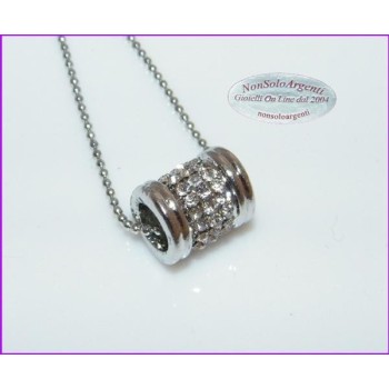 NSA|Bigiotteria : Collana Beads con ciondolo barilotto di strass