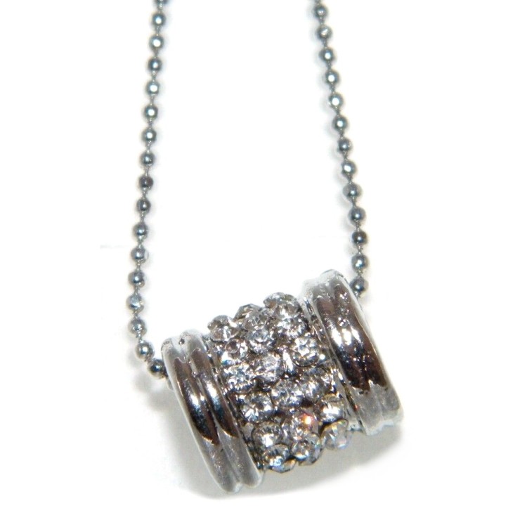 NSA|rhinestone barrel pendant with ball necklace for women choker