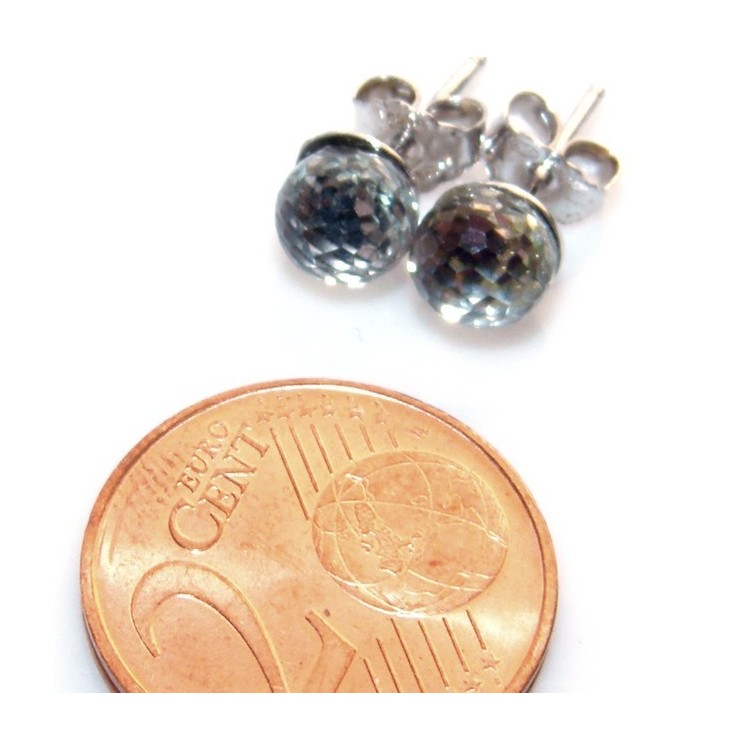 NSA|orecchini in argento 925 "magic ball" con pallina cangiante