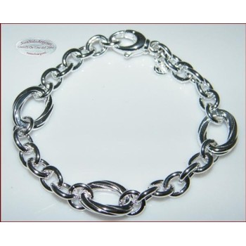 NSA|Argento 925 : Bracciale da donna rolo' con ovali grandi lavorati 18