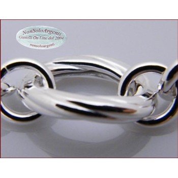 NSA|Argento 925 : Bracciale da donna rolo' con ovali grandi lavorati 18