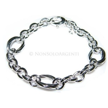 NSA|Argento 925 : Bracciale da donna rolo' con ovali grandi lavorati 18
