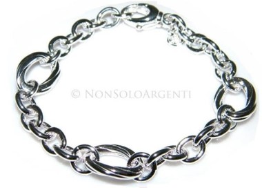 NSA|Argento 925 : Bracciale da donna rolo' con ovali grandi lavorati 18