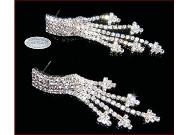 NSA|Bigiotteria : Orecchini colore Argento con pioggia di strass