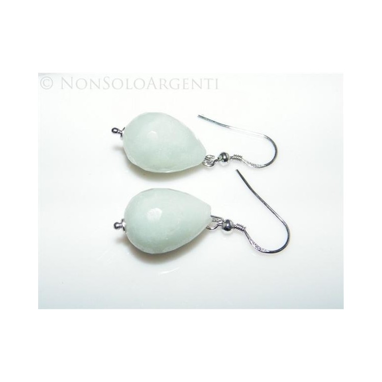 NSA|Argento 925 : Orecchini con ciondoli PERLE Briolette di AMAZZONITE