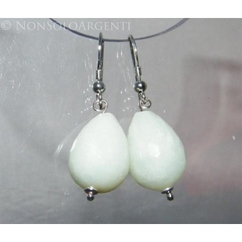 NSA|Argento 925 : Orecchini con ciondoli PERLE Briolette di AMAZZONITE