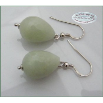 NSA|Argento 925 : Orecchini con ciondoli PERLE Briolette di AMAZZONITE