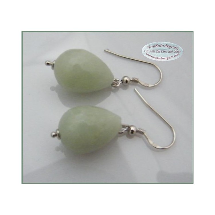 NSA|Argento 925 : Orecchini con ciondoli PERLE Briolette di AMAZZONITE
