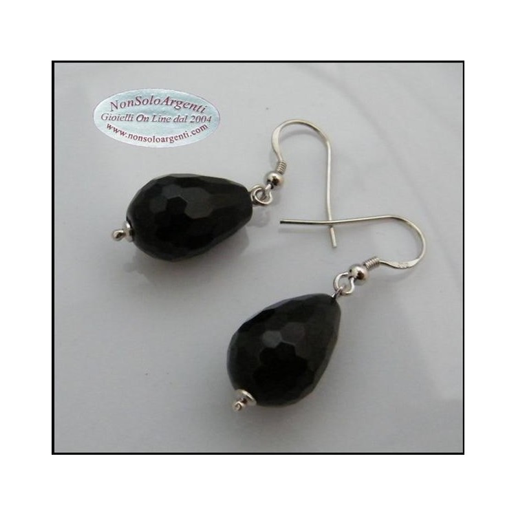 NSA|Argento 925 : Orecchini con ciondoli PERLE Briolette di ONICE