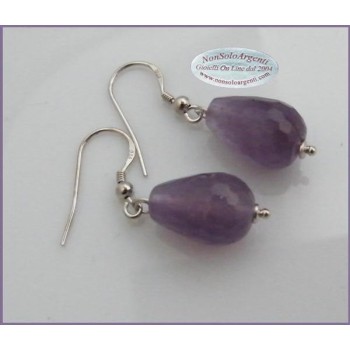 NSA|Argento 925 : Orecchini con ciondoli PERLE Briolette di AMETISTA